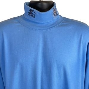 Vtg 90s UNC Tarheels Starter Carolina Blue Heavyweight Turtleneck TShirt Sz  XXL